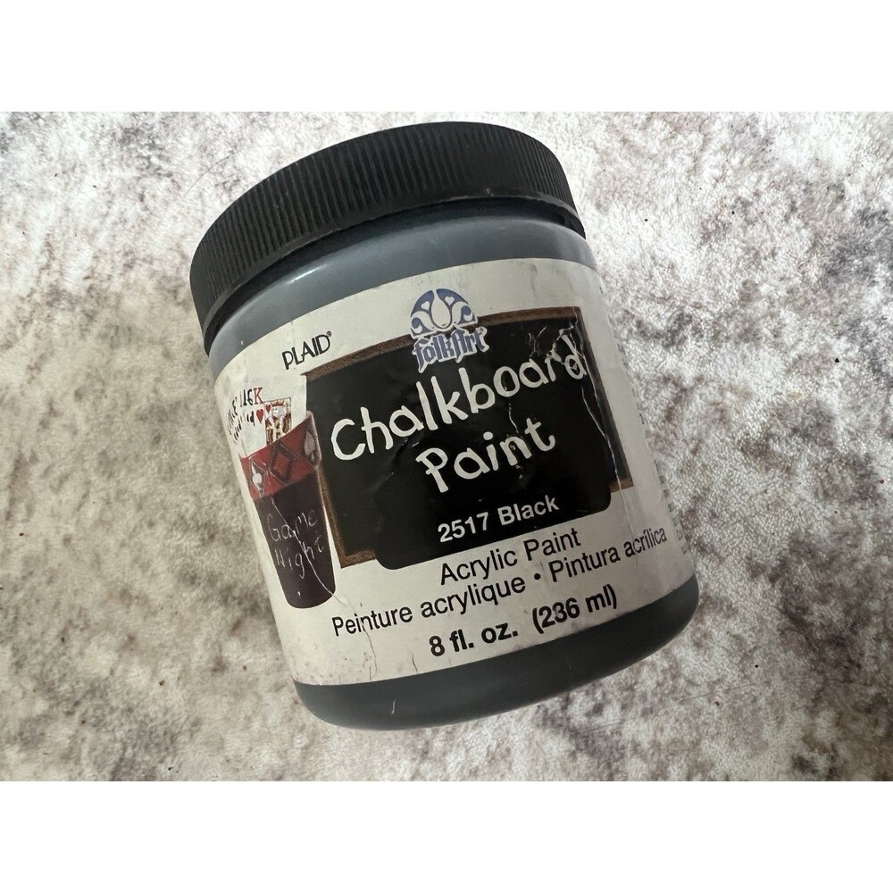 Chalkboard Paint Black 8-Ounce for Home Crafts DIY Projects Sealed